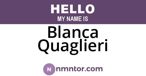 Blanca Quaglieri