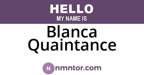Blanca Quaintance