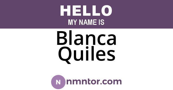 Blanca Quiles