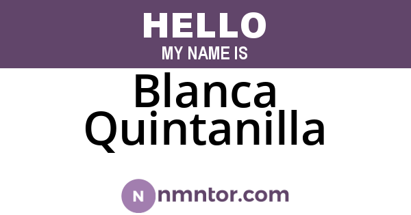 Blanca Quintanilla