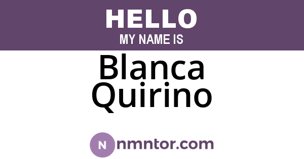Blanca Quirino