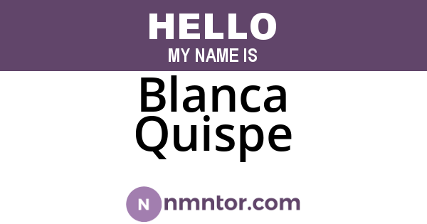 Blanca Quispe
