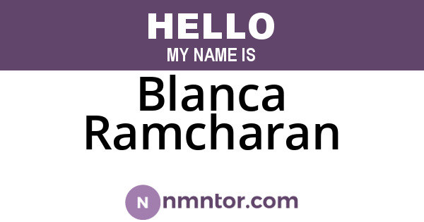 Blanca Ramcharan