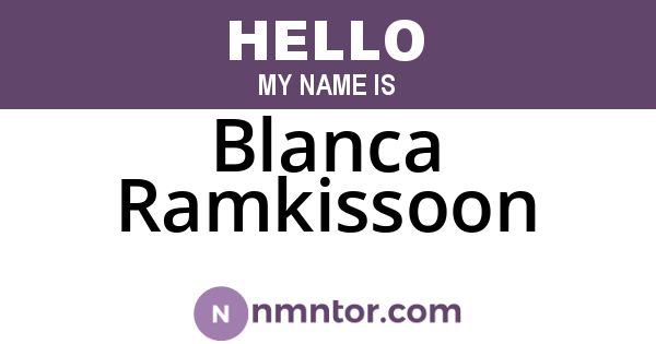 Blanca Ramkissoon