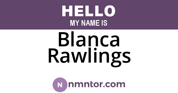 Blanca Rawlings