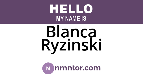 Blanca Ryzinski