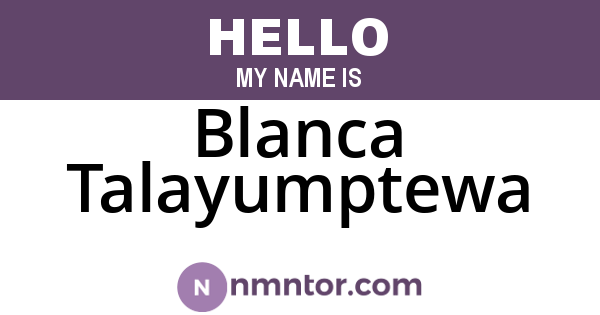 Blanca Talayumptewa