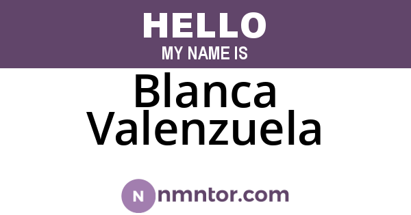 Blanca Valenzuela
