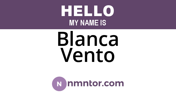 Blanca Vento