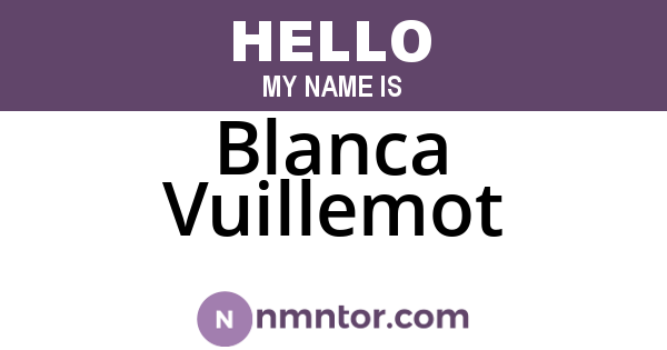Blanca Vuillemot