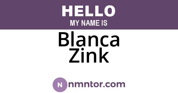 Blanca Zink