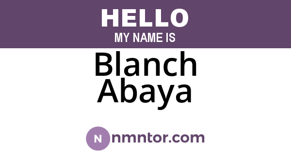 Blanch Abaya