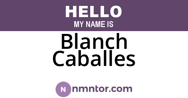 Blanch Caballes