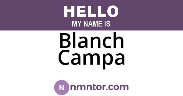 Blanch Campa