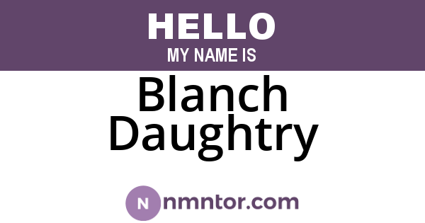 Blanch Daughtry