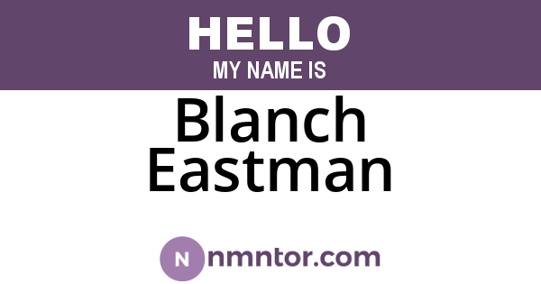 Blanch Eastman