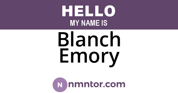 Blanch Emory