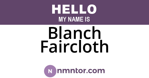 Blanch Faircloth