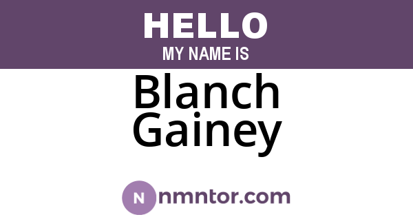 Blanch Gainey
