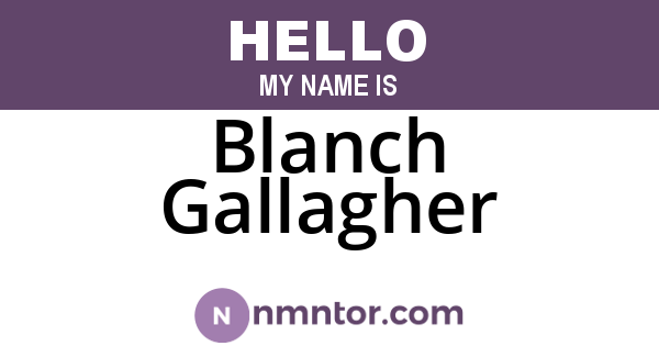 Blanch Gallagher
