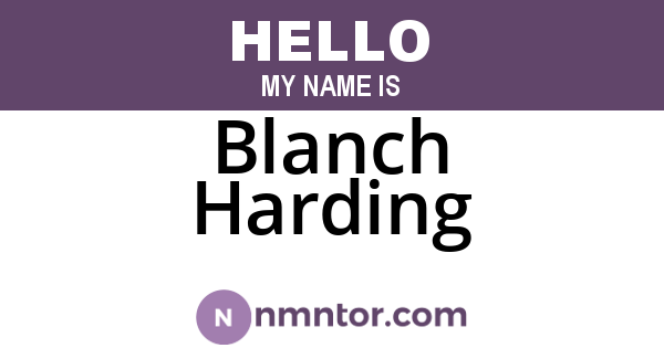 Blanch Harding