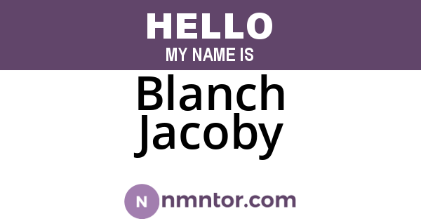 Blanch Jacoby