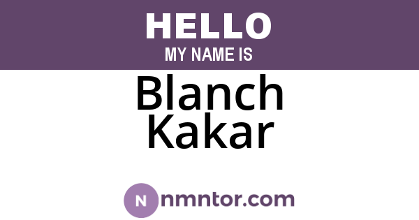 Blanch Kakar
