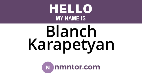 Blanch Karapetyan