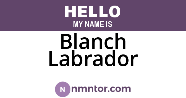 Blanch Labrador