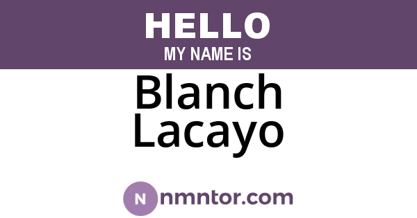Blanch Lacayo