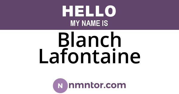 Blanch Lafontaine