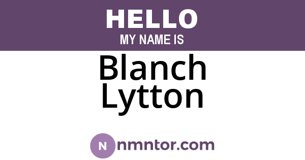 Blanch Lytton