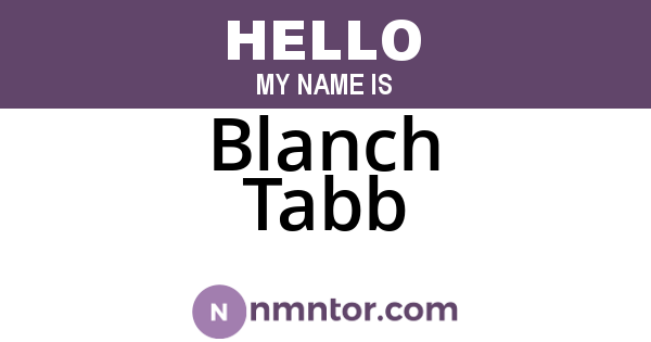 Blanch Tabb