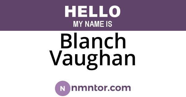 Blanch Vaughan
