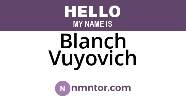 Blanch Vuyovich