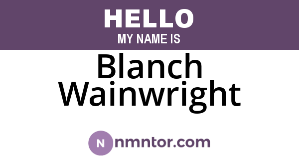Blanch Wainwright