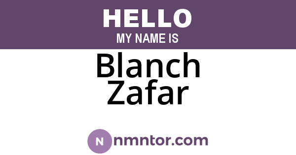 Blanch Zafar
