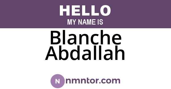 Blanche Abdallah