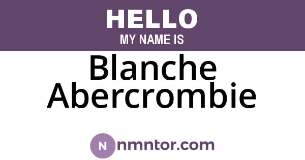 Blanche Abercrombie