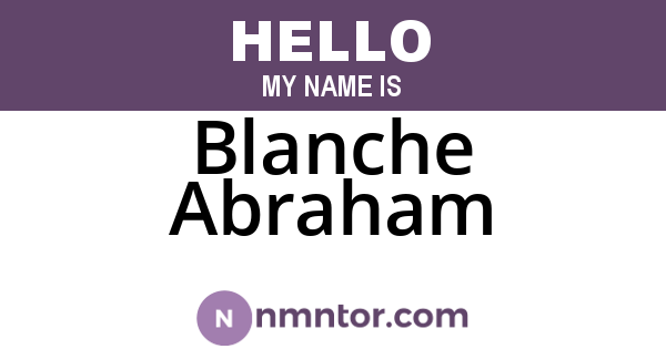 Blanche Abraham