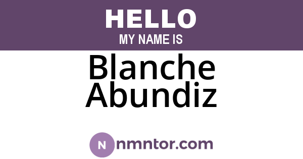 Blanche Abundiz