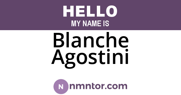 Blanche Agostini