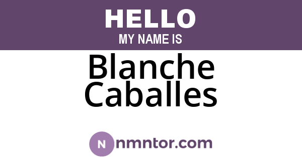 Blanche Caballes