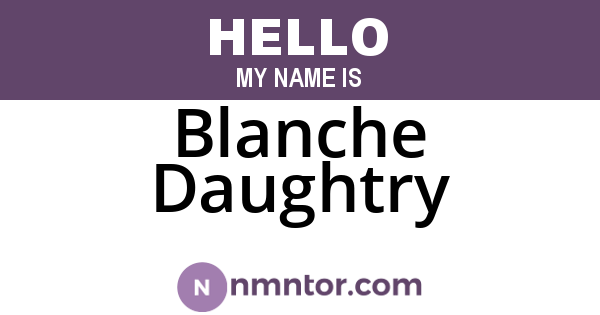 Blanche Daughtry