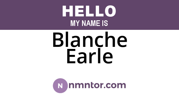 Blanche Earle