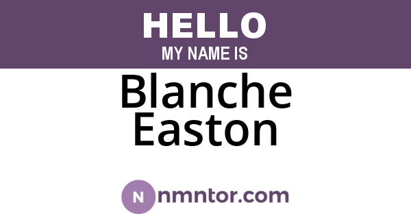 Blanche Easton