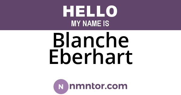Blanche Eberhart