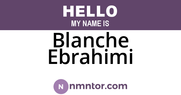 Blanche Ebrahimi