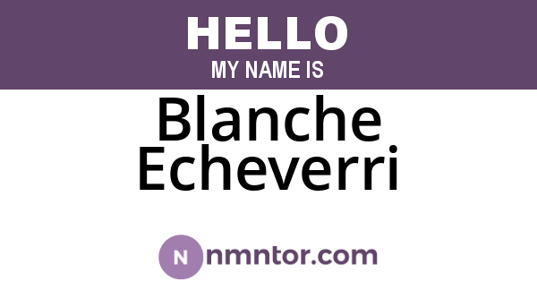 Blanche Echeverri