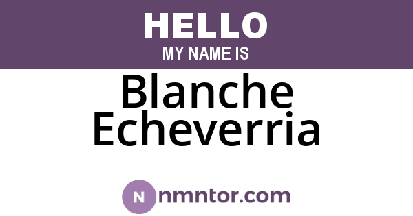 Blanche Echeverria